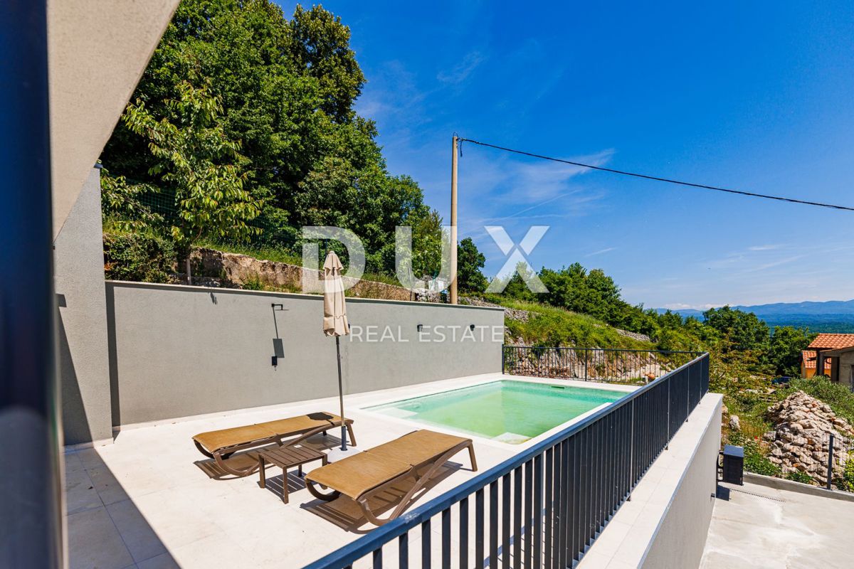 OPATIJA, BREGI - casa indipendente 180m2 con vista panoramica sul mare + giardino 600m2