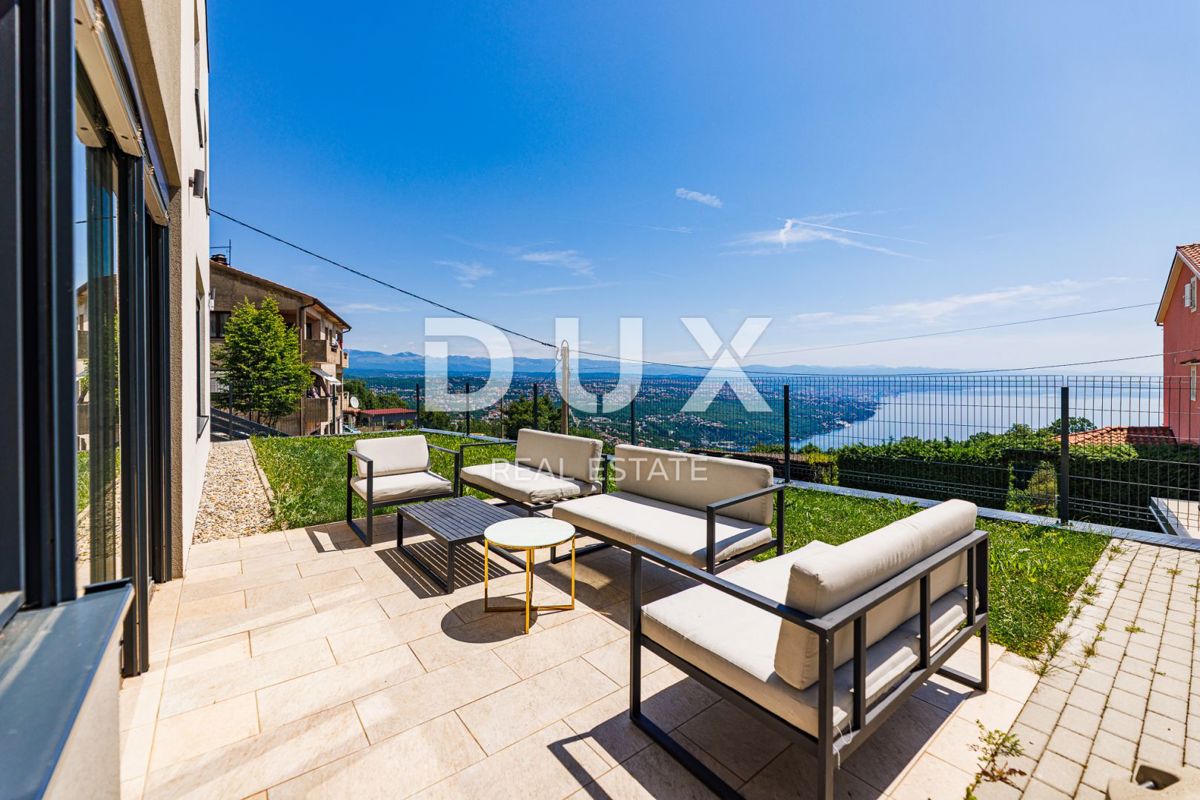 OPATIJA, BREGI - casa indipendente 180m2 con vista panoramica sul mare + giardino 600m2
