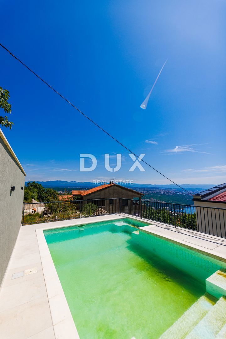 OPATIJA, BREGI - casa indipendente 180m2 con vista panoramica sul mare + giardino 600m2