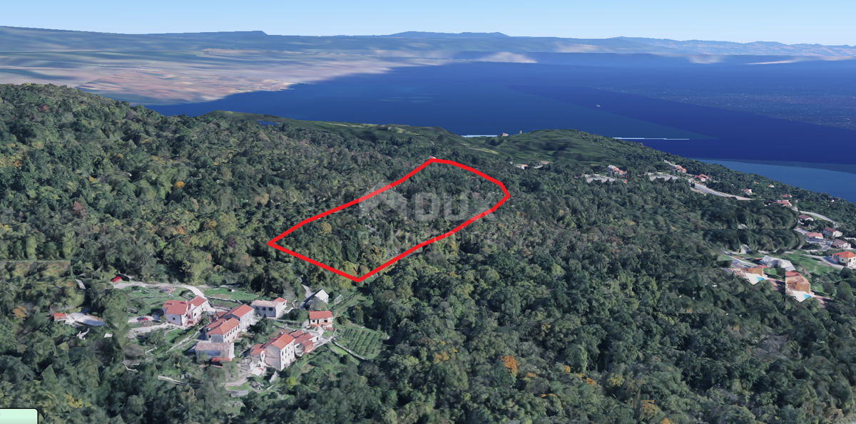 OPATIJA, VEPRINAC - terreno edificabile 1800m2 con vista mare per casa familiare/ villa/ appartamenti/ casa in affitto - vacanza con piscina