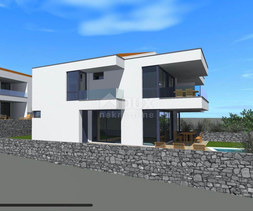 ISOLA DI KRK, MALINSKA - moderna casa bifamiliare