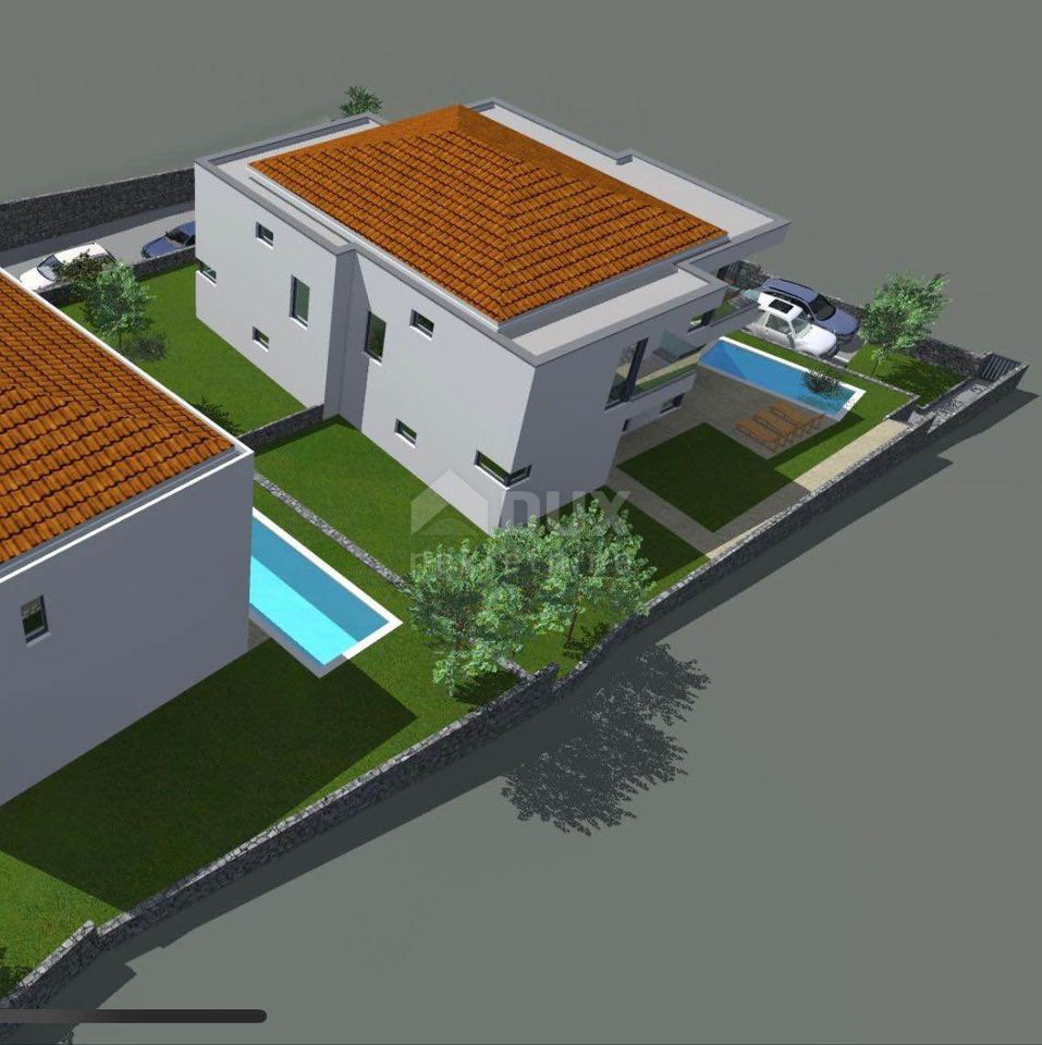 ISOLA DI KRK, MALINSKA - moderna casa bifamiliare