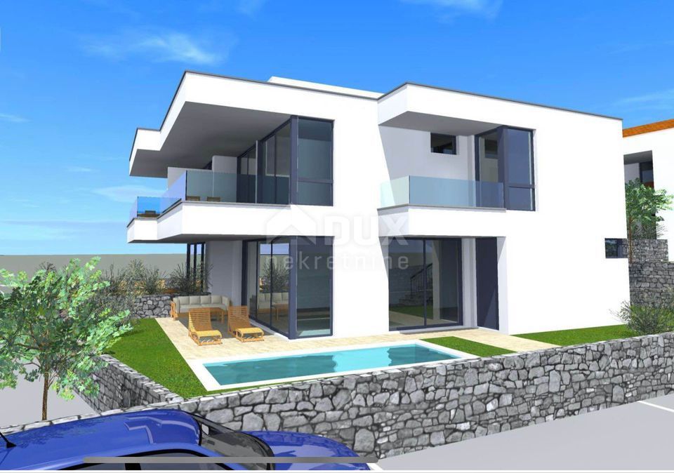 ISOLA DI KRK, MALINSKA - moderna casa bifamiliare