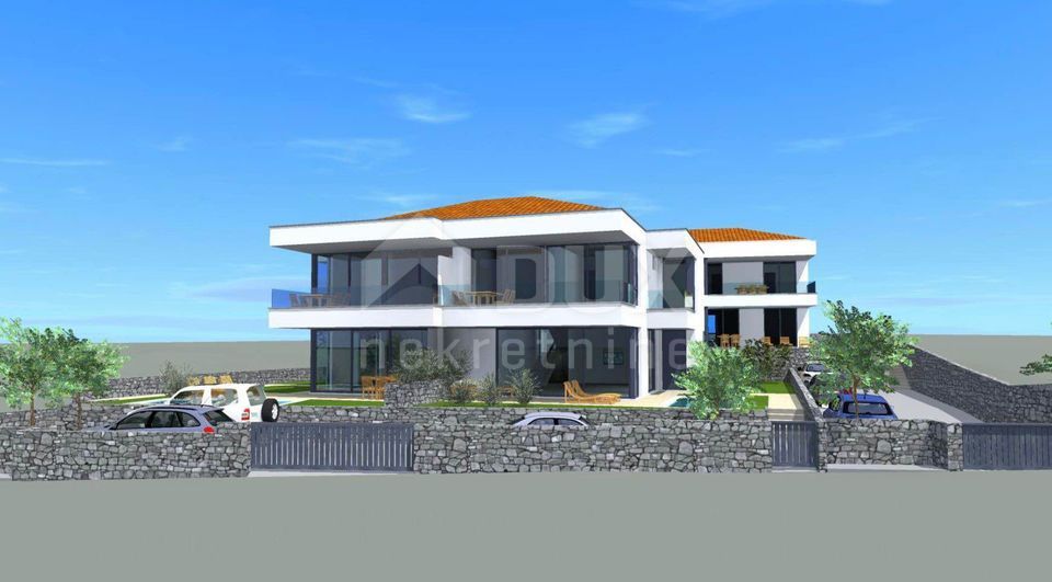 ISOLA DI KRK, MALINSKA - moderna casa bifamiliare