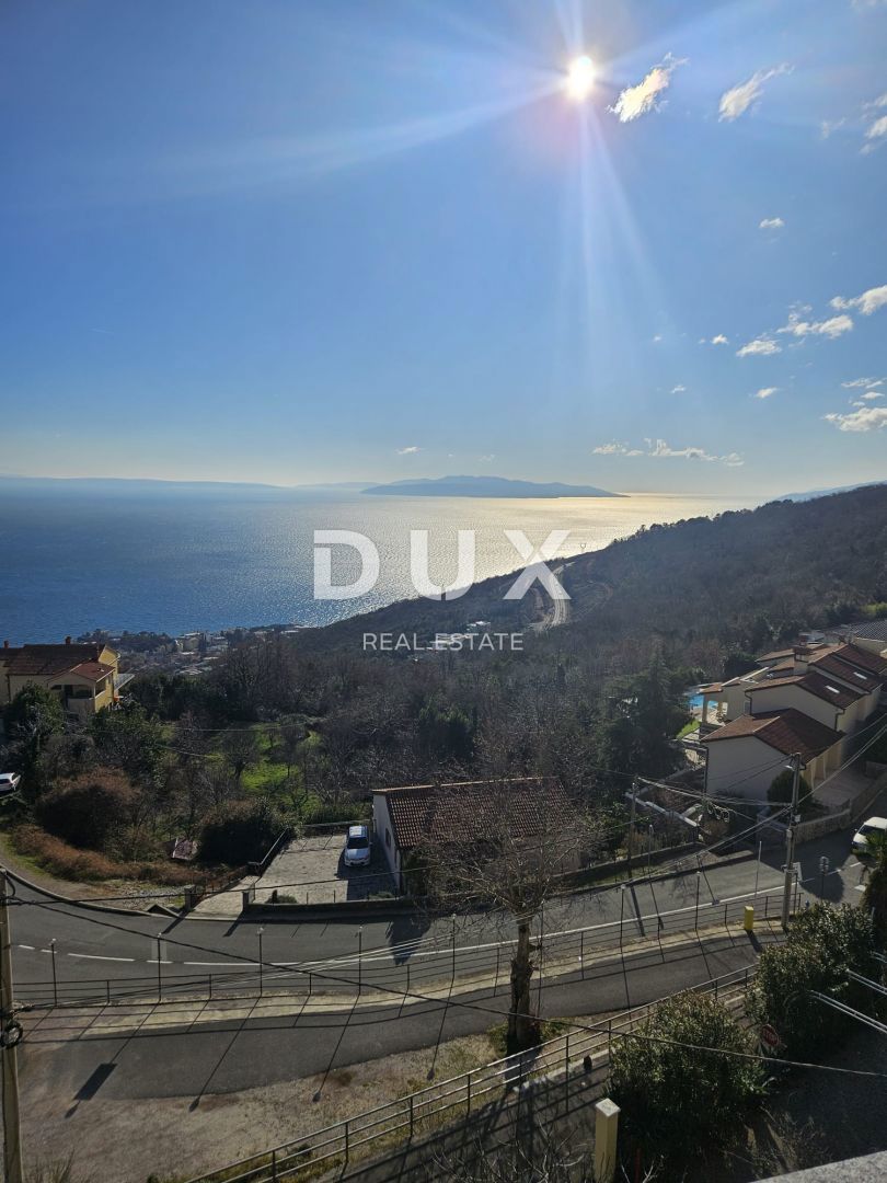 OPATIJA, BREGI - appartamento al piano terra 70m2 con vista panoramica sul mare e piscina + giardino 150m2