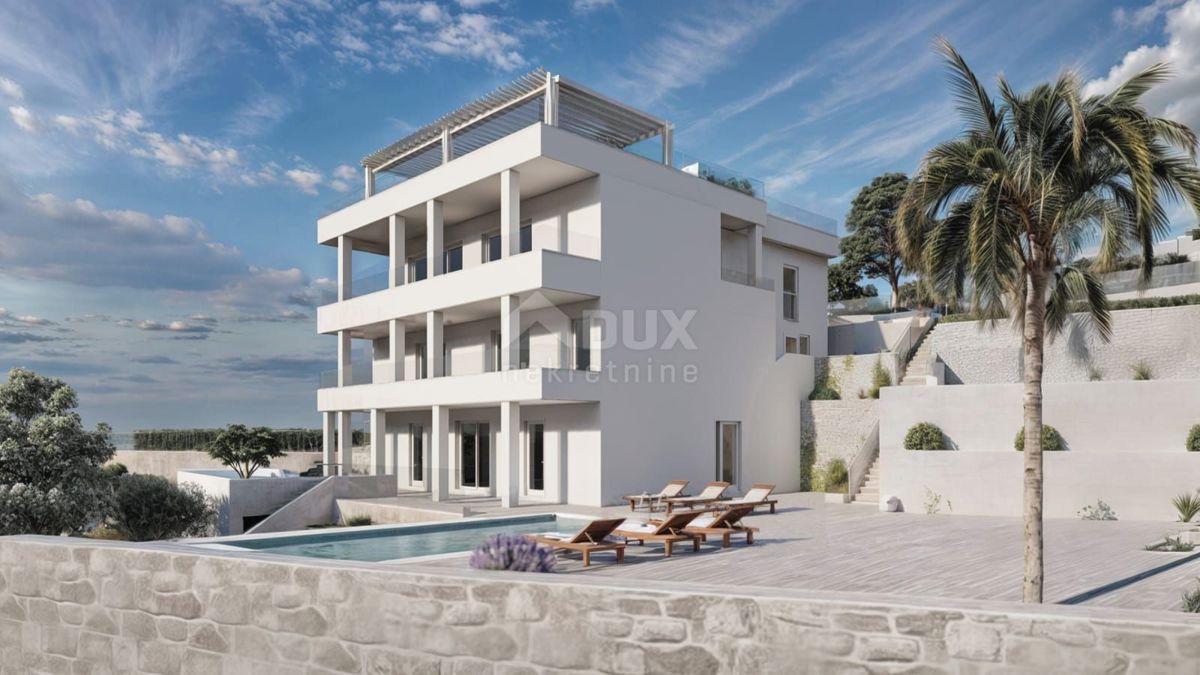 OPATIJA, BREGI - appartamento al piano terra 70m2 con vista panoramica sul mare e piscina + giardino 150m2