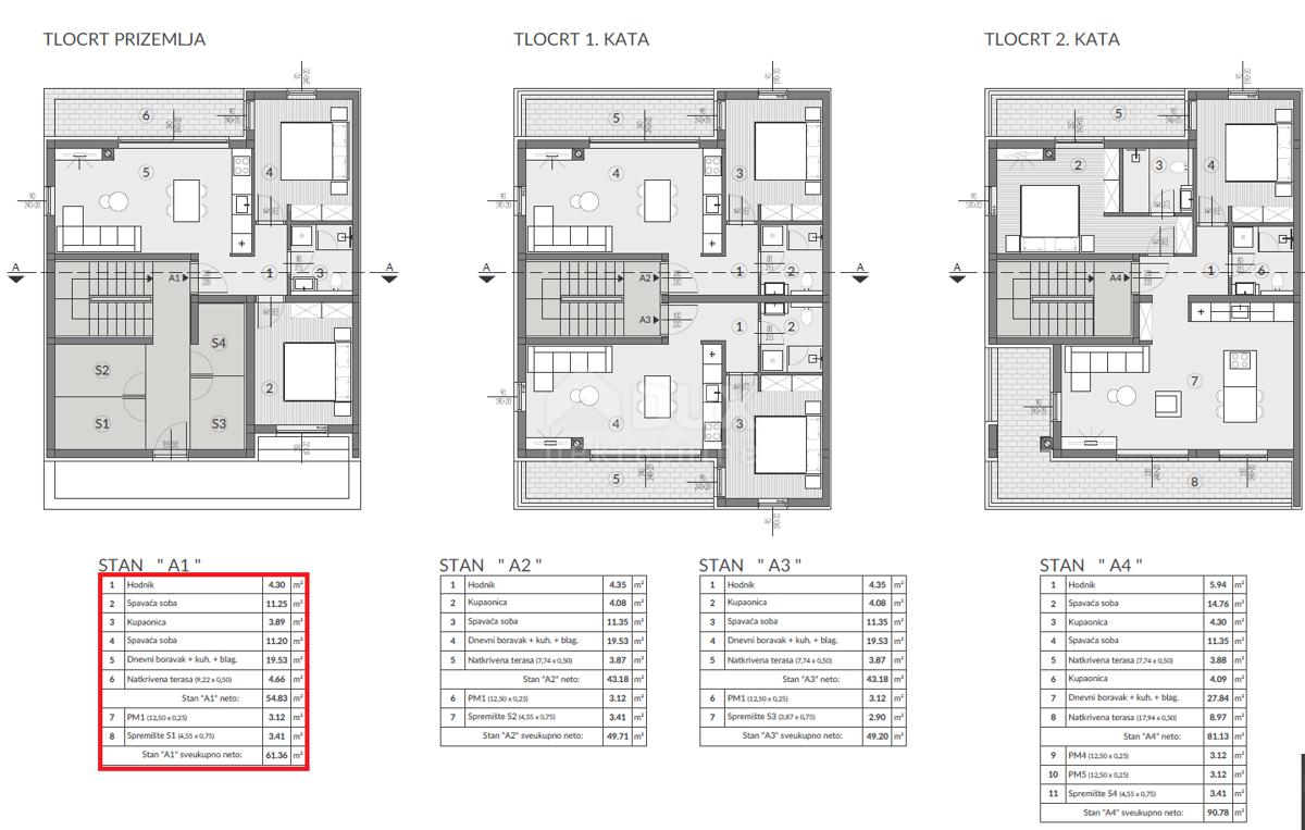 Appartamento Valdebek, Pula, 60m2