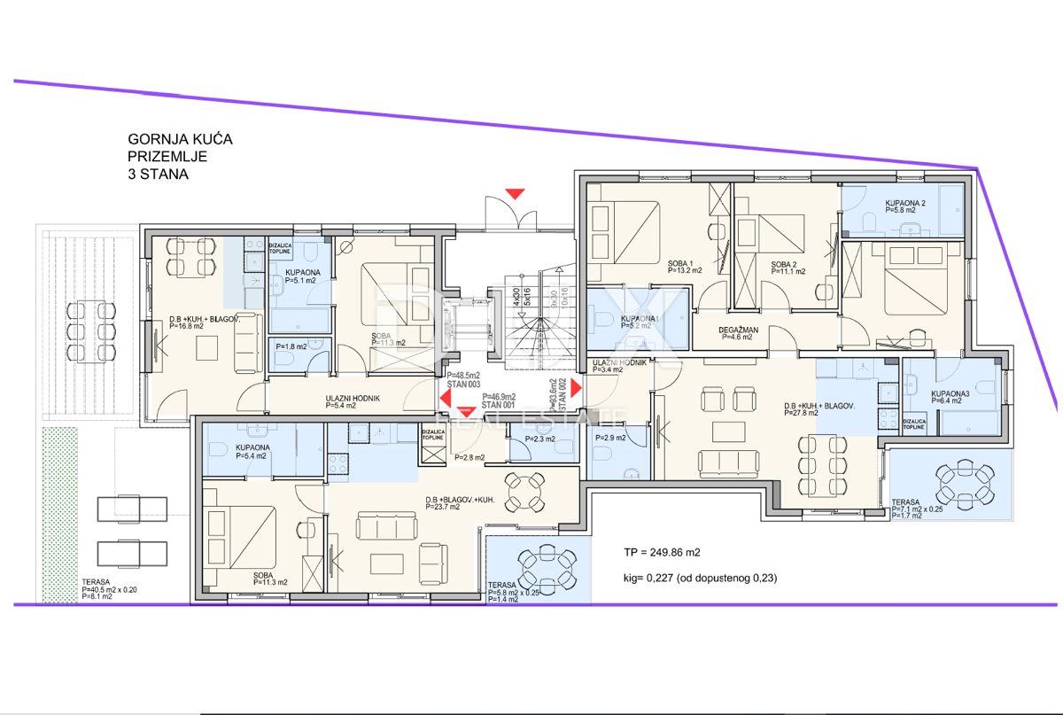 OPATIJA, IČIĆI - terreno edificabile 2800m2 CON PERMESSO DI UBICAZIONE!! E con vista mare per un edificio residenziale - appartamenti/appartamenti