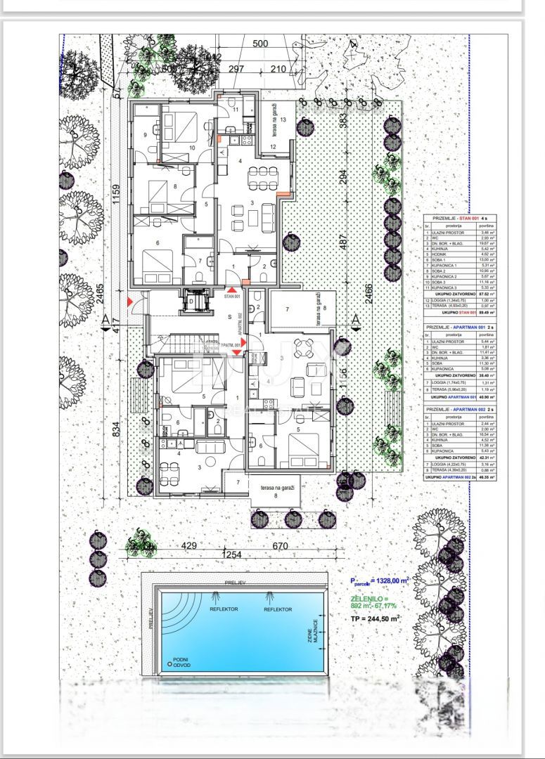 OPATIJA, IČIĆI - terreno edificabile 2800m2 CON PERMESSO DI UBICAZIONE!! E con vista mare per un edificio residenziale - appartamenti/appartamenti