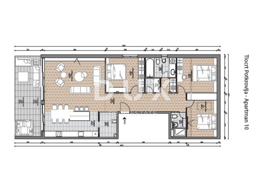 OPATIJA, CENTRO - fantastico appartamento con vista in un nuovo edificio sopra il centro di Opatija 