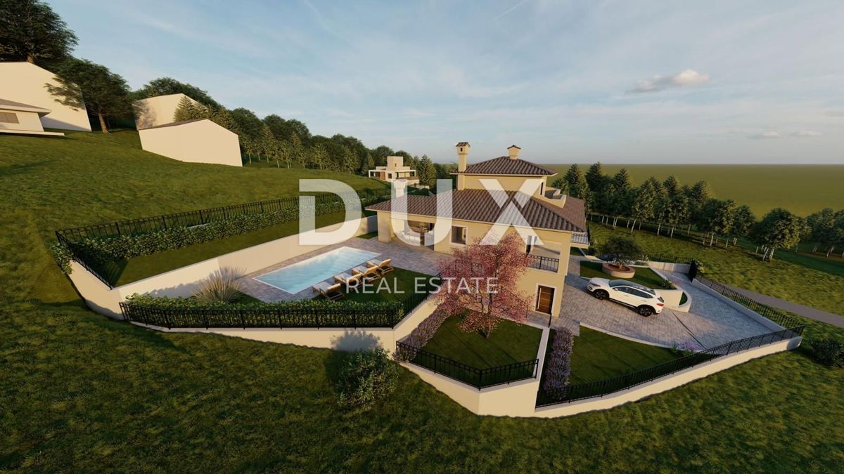 OPATIJA, POBRI - terreno edificabile 1063m2 CON PERMESSO DI COSTRUZIONE!!! con vista mare per appartamenti/villa familiare/casa in affitto - vacanze con piscina