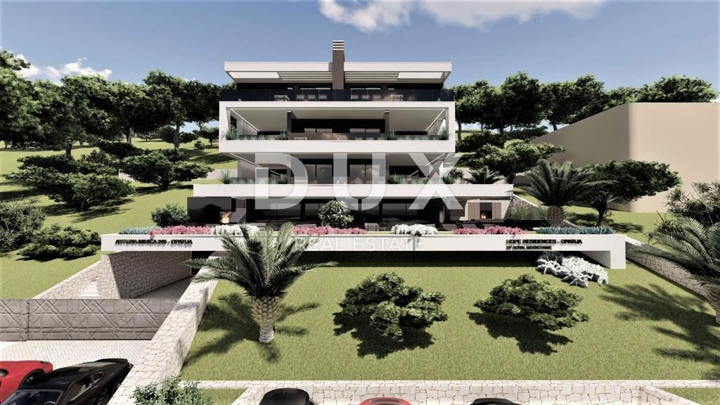 OPATIJA, CENTRO - appartamento esclusivo sopra il centro di Opatija in un nuovo edificio con vista panoramica sul mare, garage e jacuzzi 