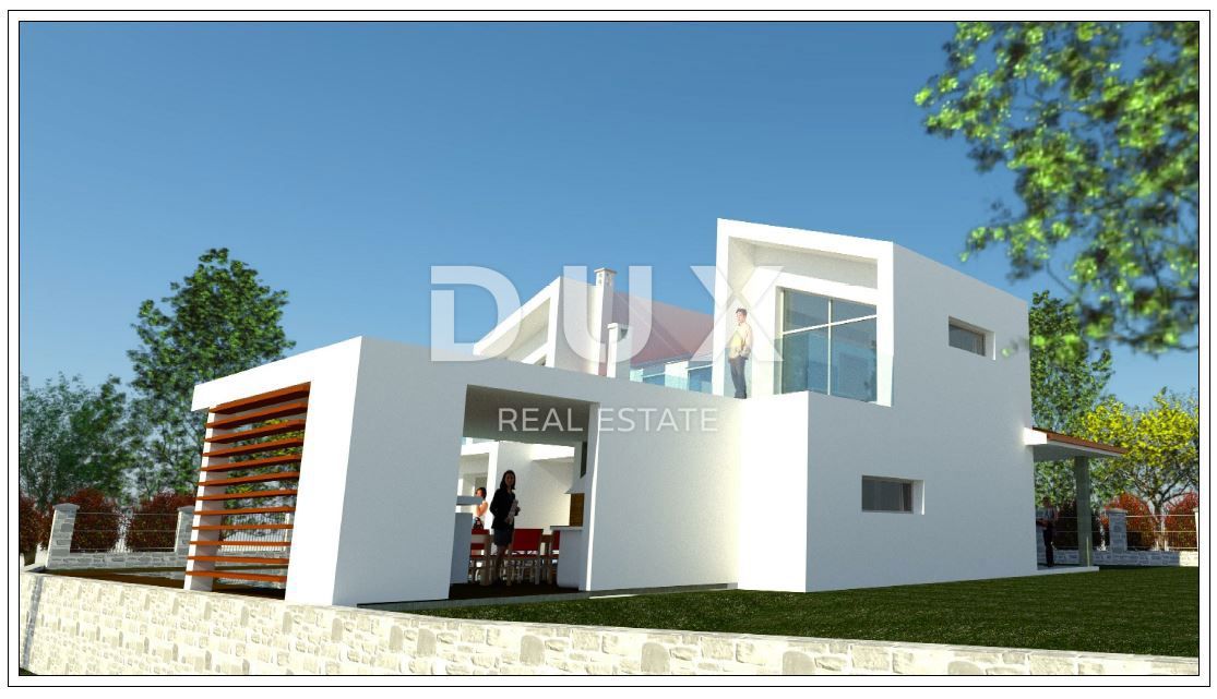 ISTRIA, KAŠTELIR - Terreno edificabile con progettazione concettuale e vista mare