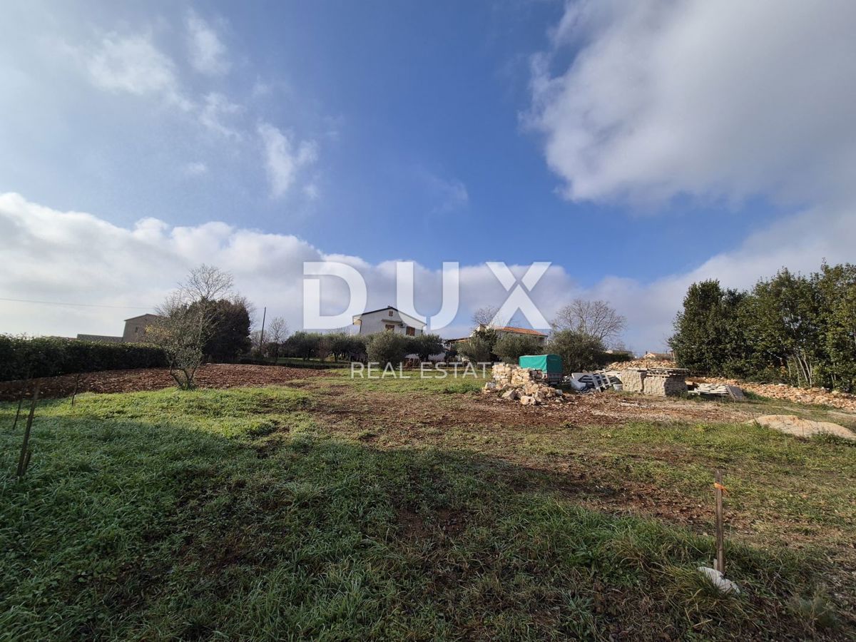 ISTRIA, KAŠTELIR - Terreno edificabile con progettazione concettuale e vista mare
