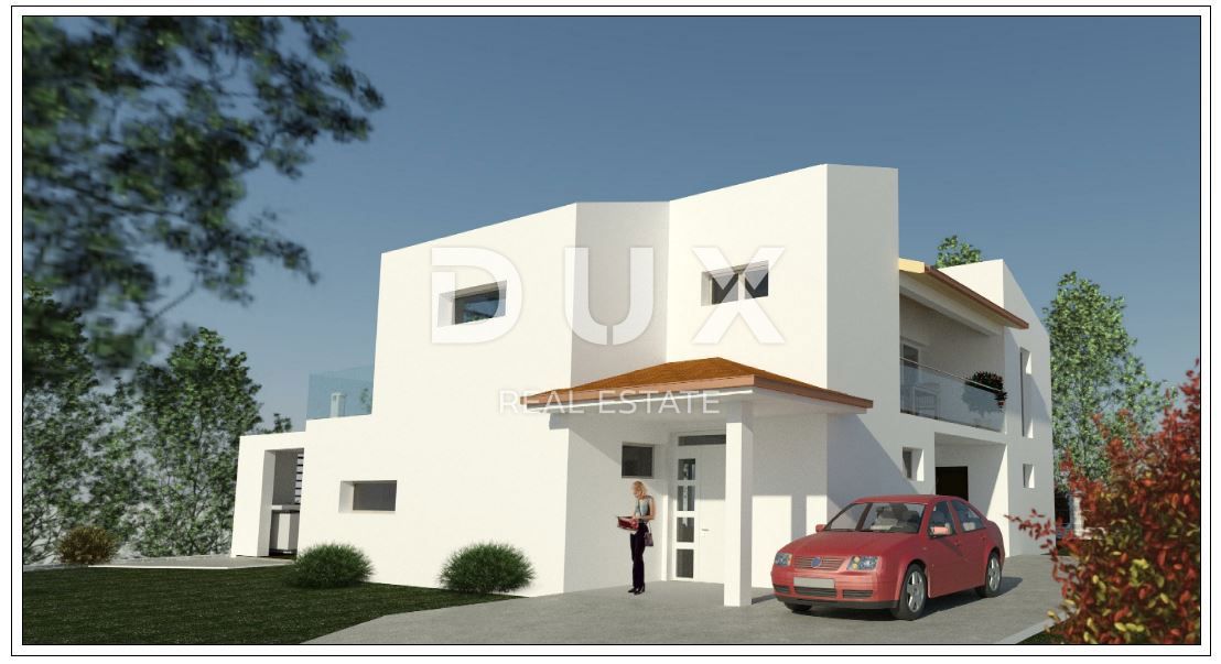 ISTRIA, KAŠTELIR - Terreno edificabile con progettazione concettuale e vista mare