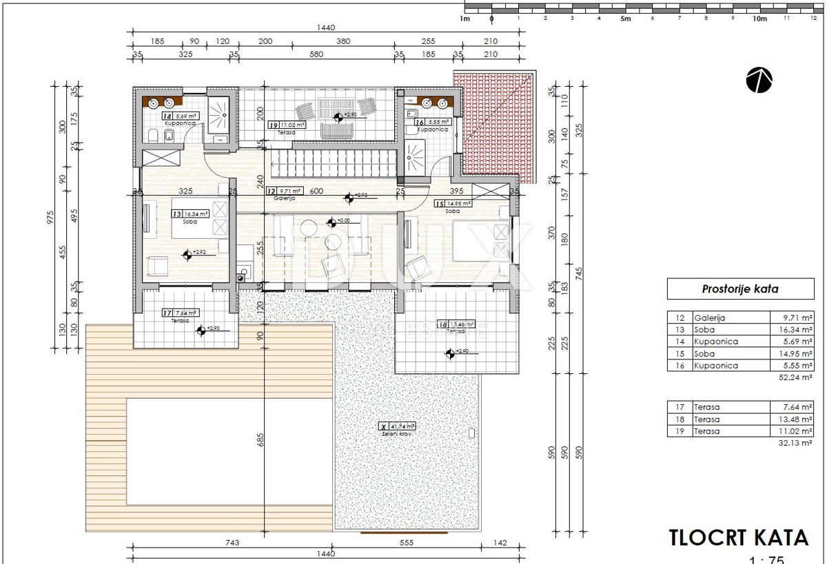 ISTRIA, KAŠTELIR - Terreno edificabile con progettazione concettuale e vista mare