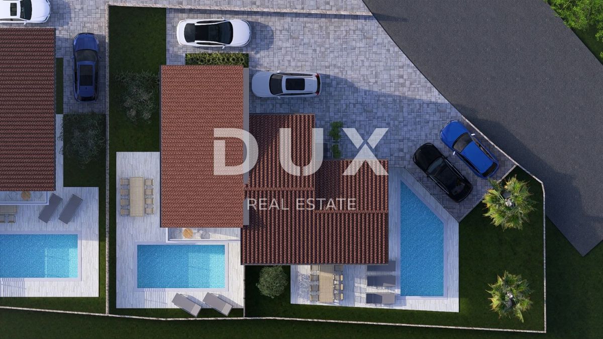 ISOLA DI KRK, MALINSKA - Posizione attraente! Casa bifamiliare con piscina