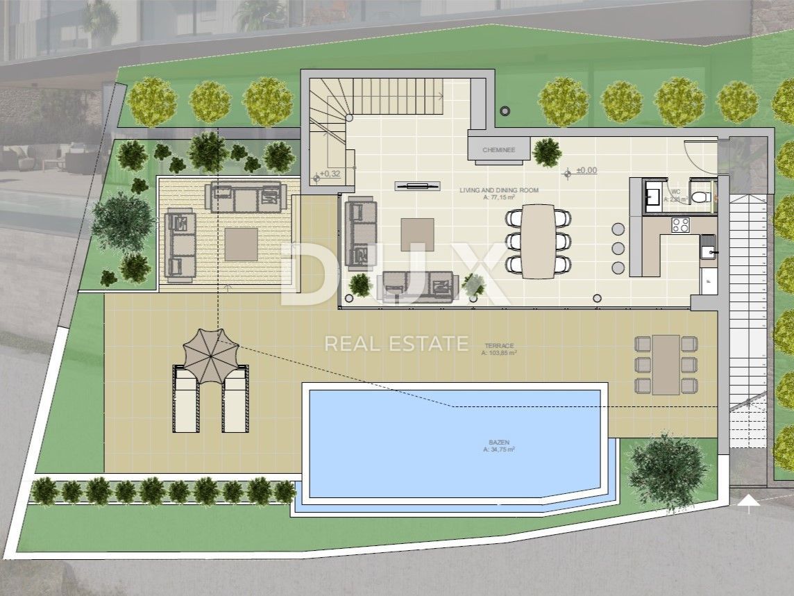 ISTRIA, KRASICA - moderna villa indipendente con piscina con vista panoramica e garage