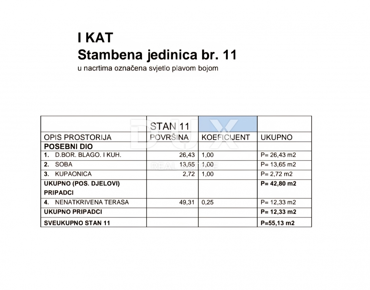 CRIKVENICA - Appartamento di 55,22 m2, a 450 m dal mare