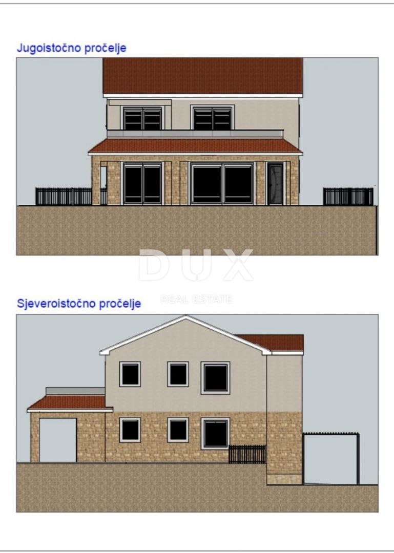 ISOLA DI KRK, LINARDIĆI (dintorni) - Terreno edificabile con progetto