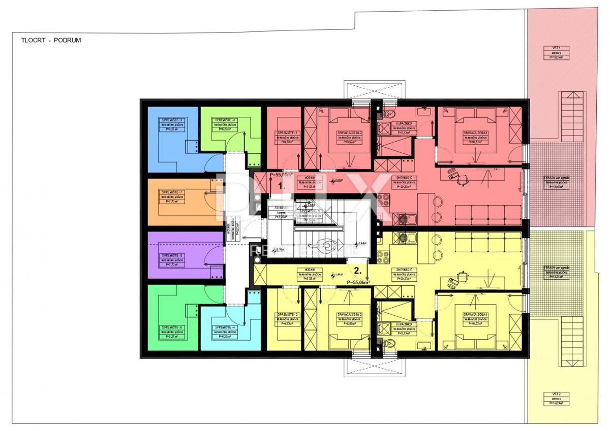 ISOLA DI PAG, MANDRE - appartamento con 2 camere da letto + soggiorno in un edificio di qualità nuovo