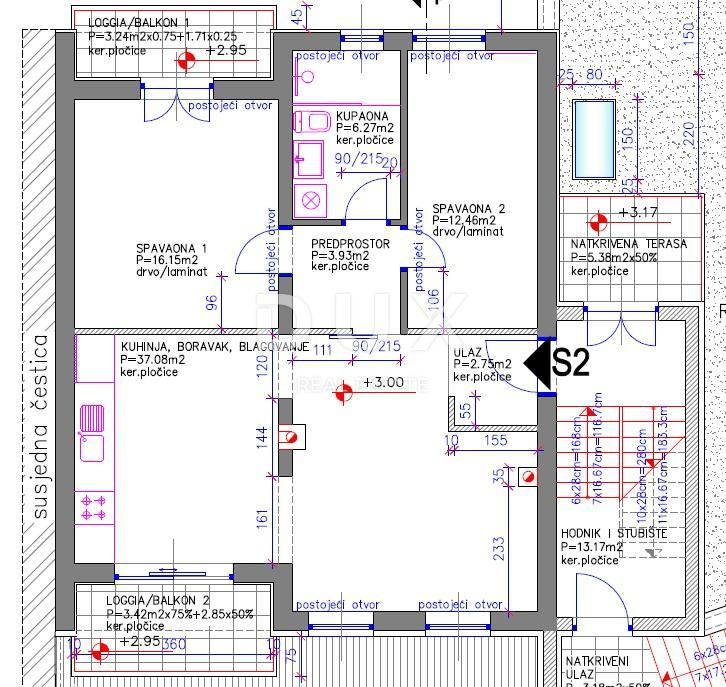 Appartamento Gregovica, Pula, 92m2