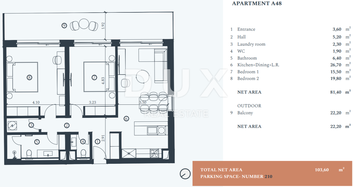 Appartamento Savudrija, Umag, 103,60m2