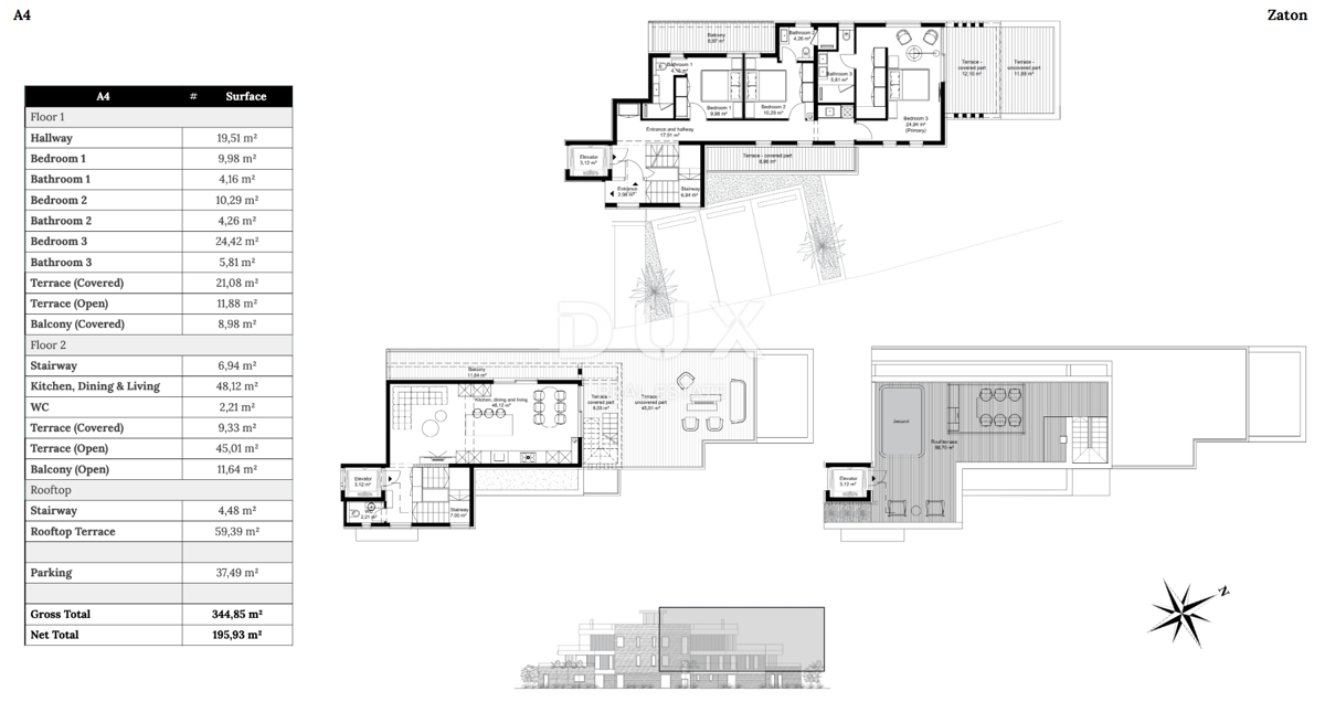 ZADAR, ZATON - Appartamenti di lusso completamente arredati a 55 metri dalla spiaggia! A4