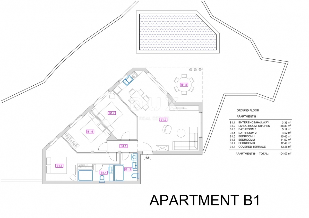 ISOLA DI KRK, VRBNIK - Appartamento al piano terra con piscina e giardino