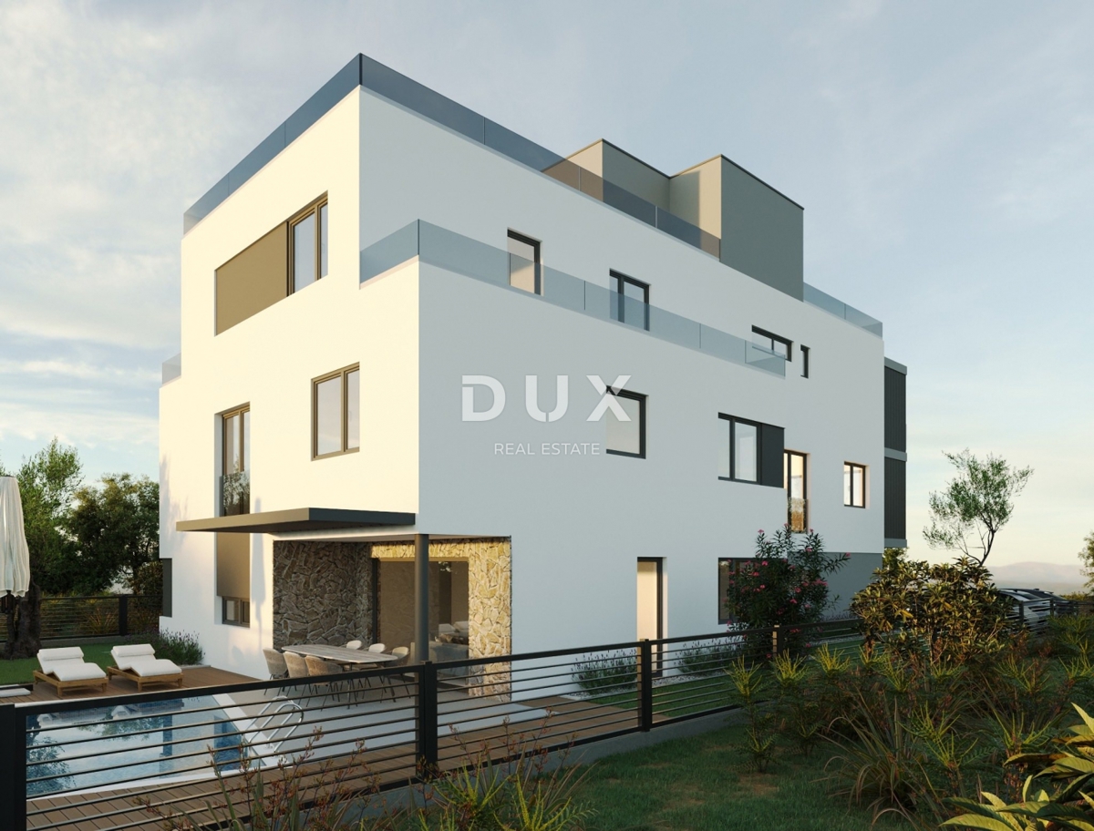 ZADAR, PAKOŠTANE - Appartamento di nuova costruzione con giardino e piscina!