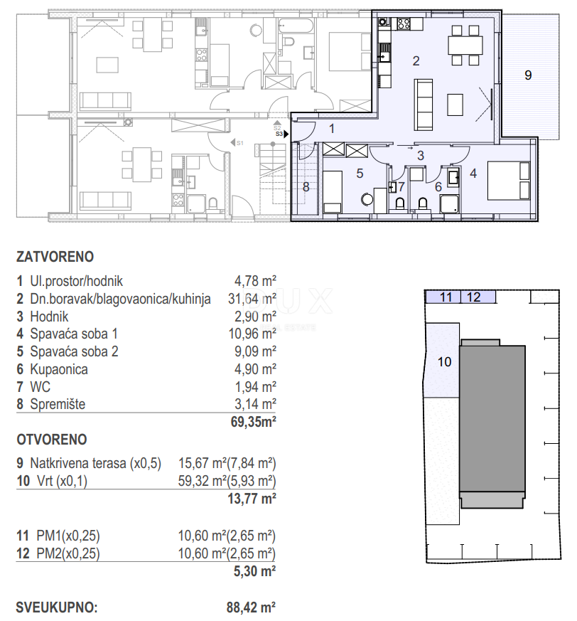 ISOLA DI PAG, MANDRE - Moderno edificio nuovo al piano terra a 80 metri dalla spiaggia! S3