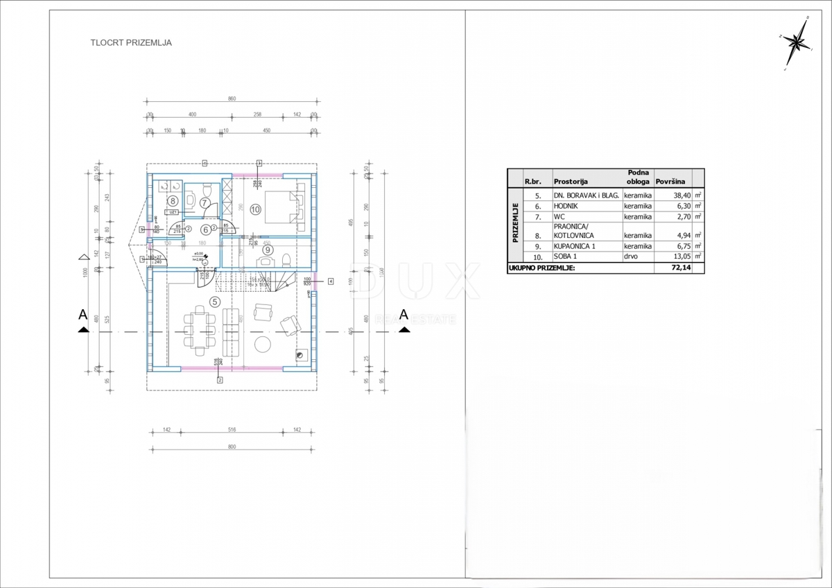 GORSKI KOTAR, STARI LAZ - terreno con permesso di costruzione per la costruzione di 4 ville di montagna