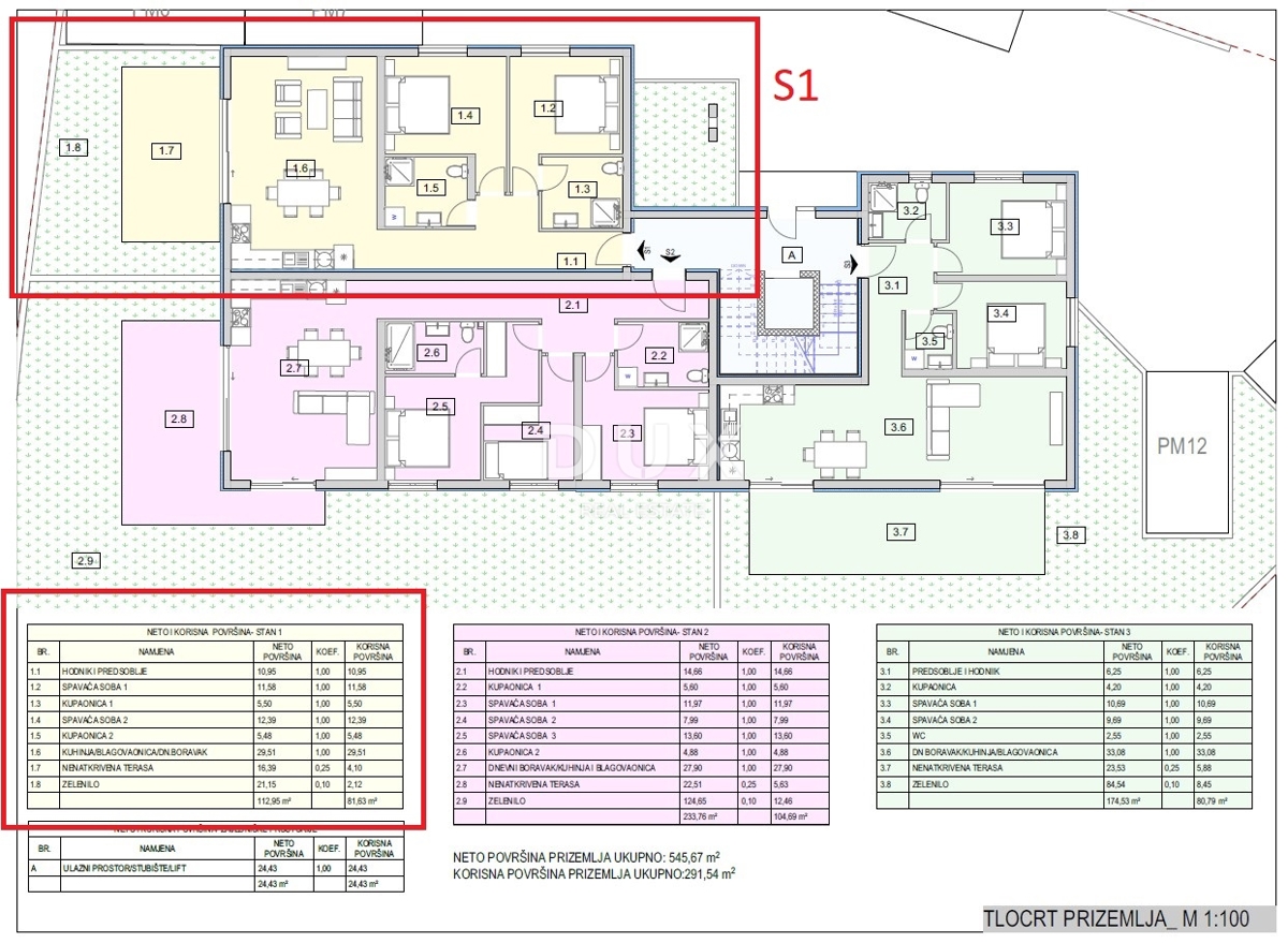 ŠIBENIK, SRIMA – Appartamento al piano terra di un nuovo edificio in una posizione attraente