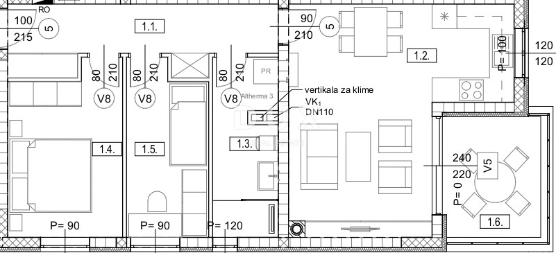 VIŠKOVO, MARINIĆI - Appartamento di 2 locali + soggiorno in un edificio nuovo di qualità