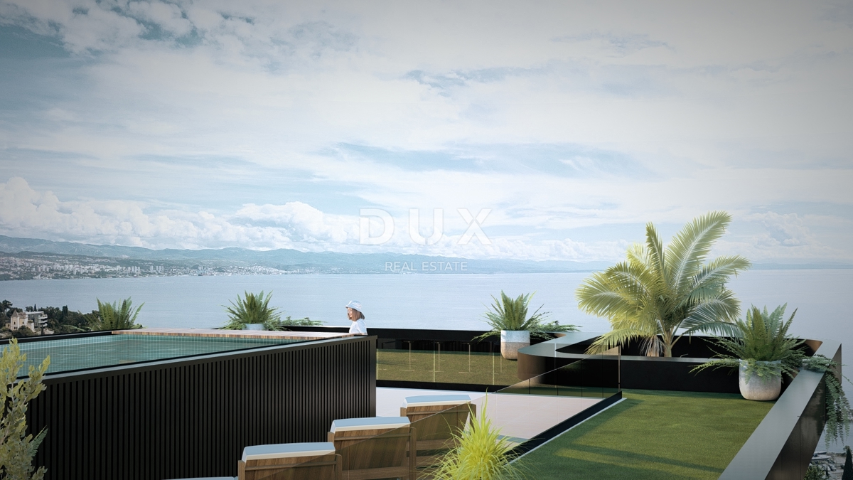 OPATIJA, IČIĆI - Attico con terrazza sul tetto e piscina privata