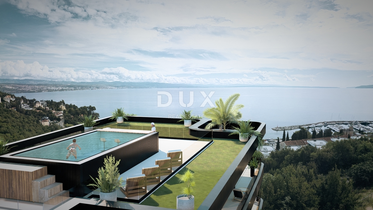 OPATIJA, IČIĆI - Attico con terrazza sul tetto e piscina privata