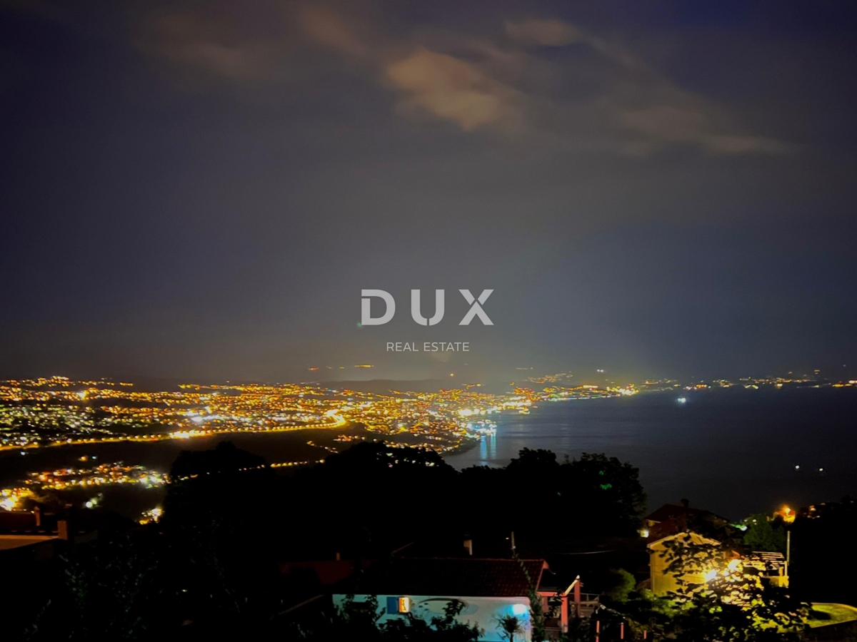 ABBAZIA, BREGI - terreno 901m2 CON PERMESSO DI LOCAZIONE!! per una villa esclusiva con piscina e vista panoramica sul mare