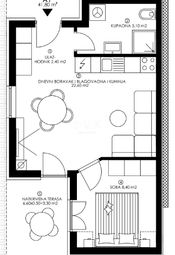 Appartamento Valmade, Pula, 54,37m2