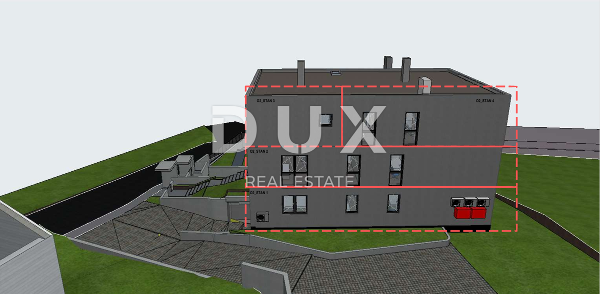 RIJEKA, KRIMEJA - Intimo appartamento con 3 camere da letto + soggiorno, giardino di 100 m2, vista, due garage e un posto auto esterno