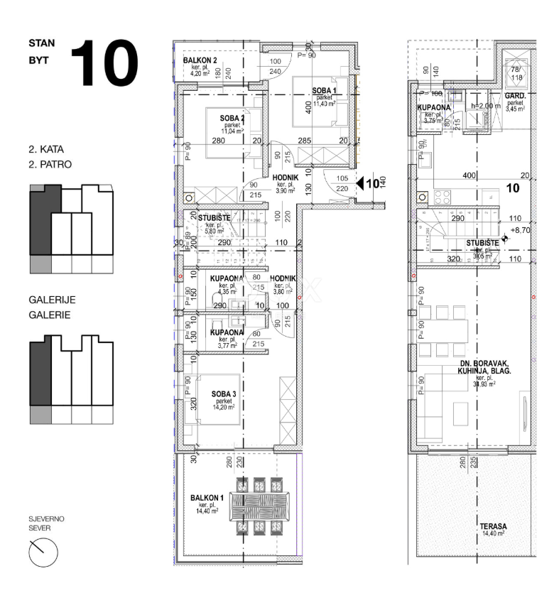 ISOLA DI PAG, POVLJANA - OCCASIONE! Appartamento di nuova costruzione al 2° piano S10