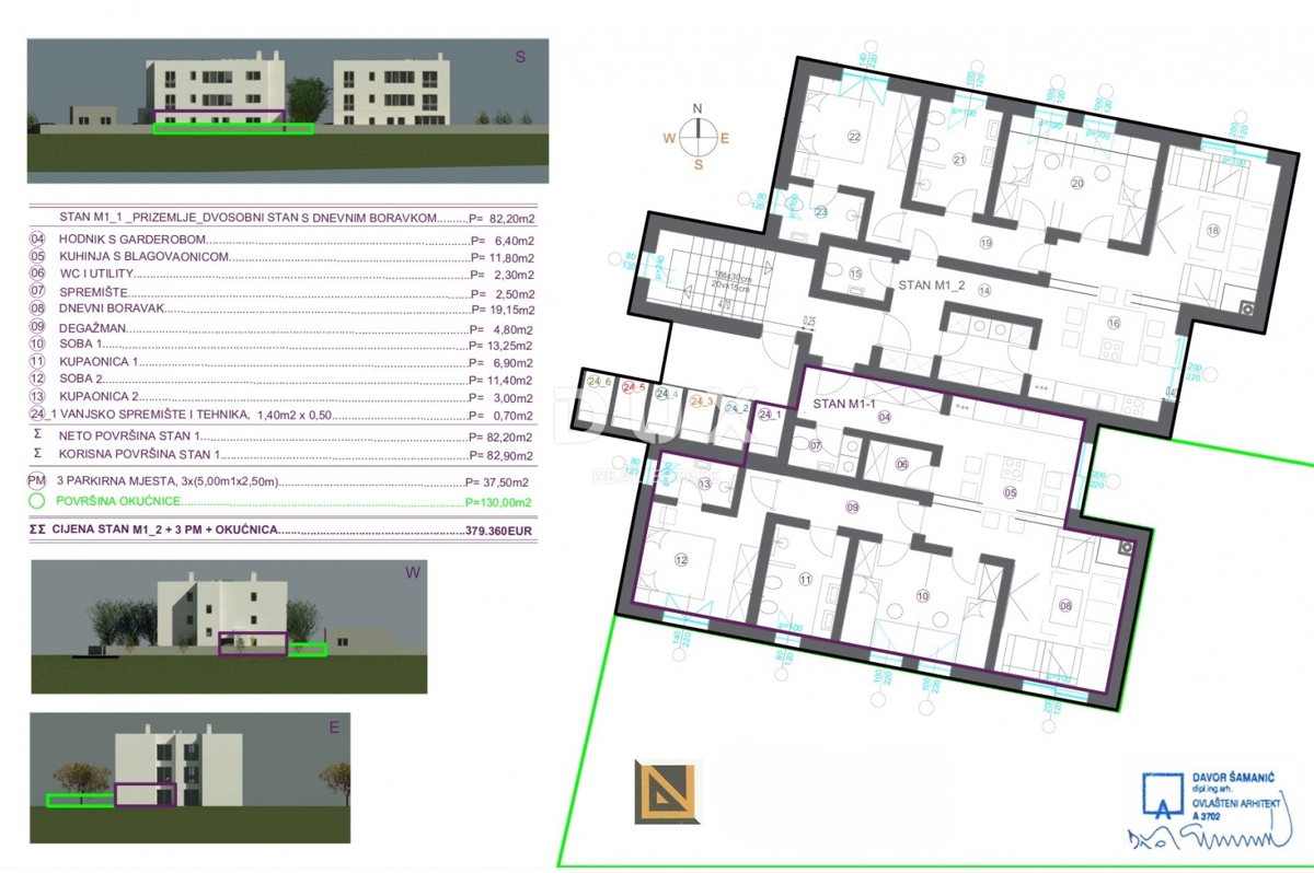 Appartamento Marčelji, Viškovo, 82,90m2