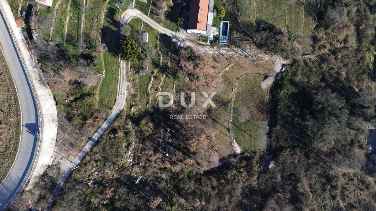 OPATIJA, POLJANE - Terreno edificabile in vendita con permesso di costruire e vista panoramica