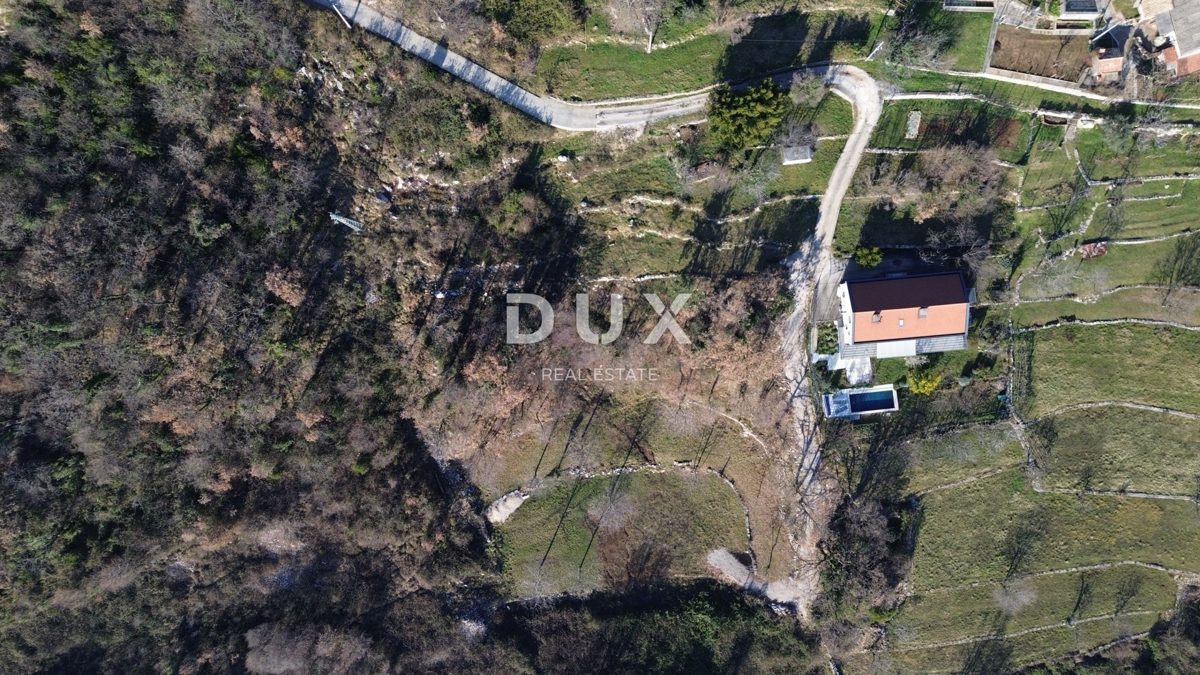 OPATIJA, POLJANE - Terreno edificabile in vendita con permesso di costruire e vista panoramica
