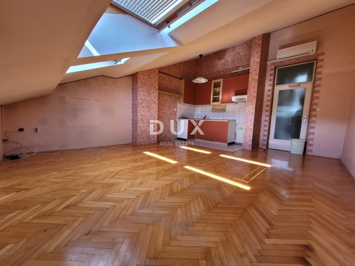 RIJEKA, ŠKURINJE – Appartamento mansardato con tre camere da letto, 53 m², in posizione tranquilla!