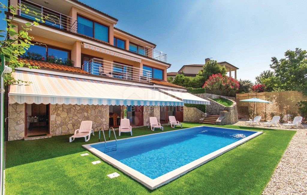 SRDOČI - MARTINKOVAC - casa con piscina e vista panoramica sul mare