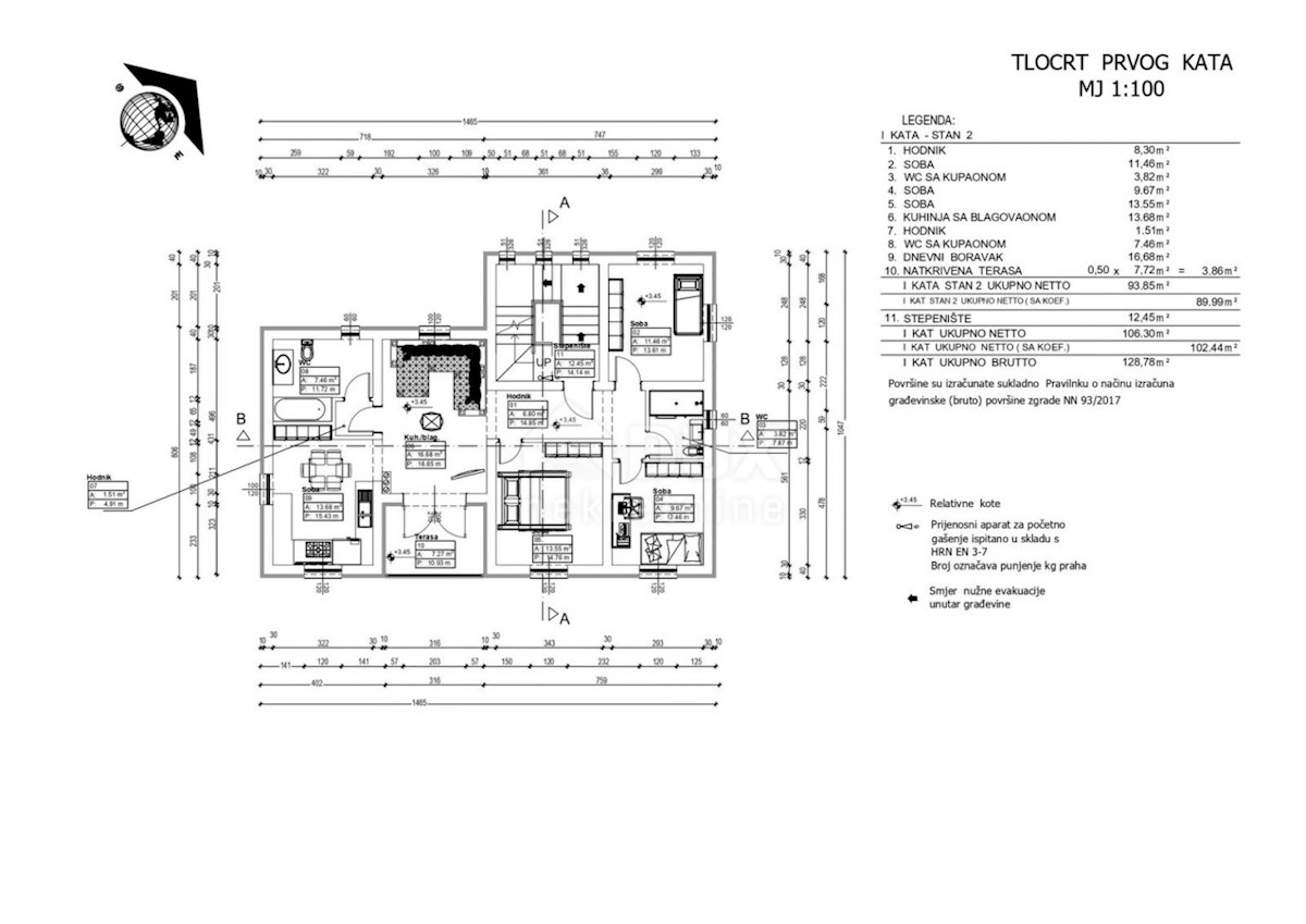 Appartamento Kastav, 106m2