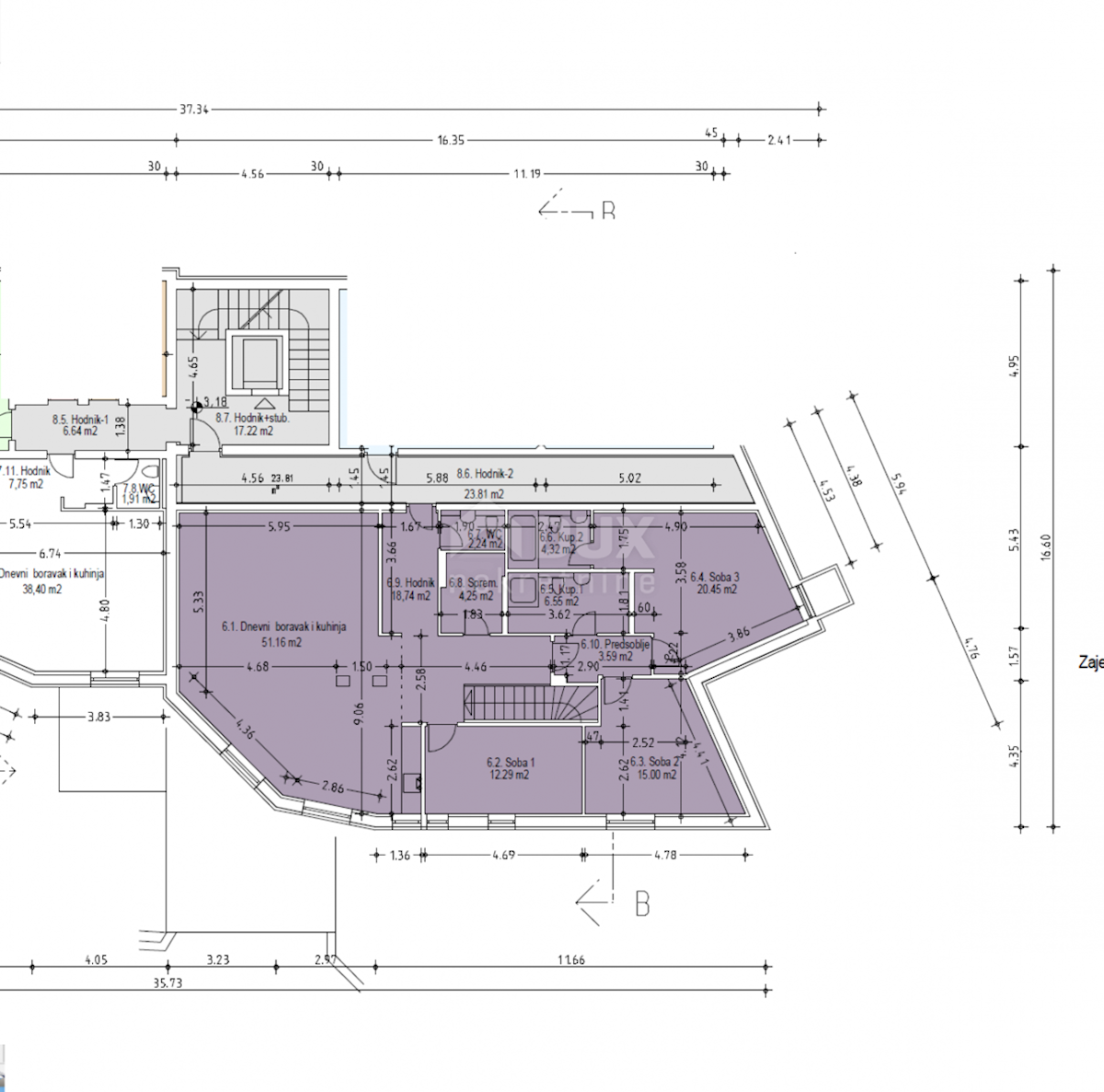 OPATIJA - appartamento in nuova costruzione 169m2 con vista mare + giardino 75m2 - APPARTAMENTO 4