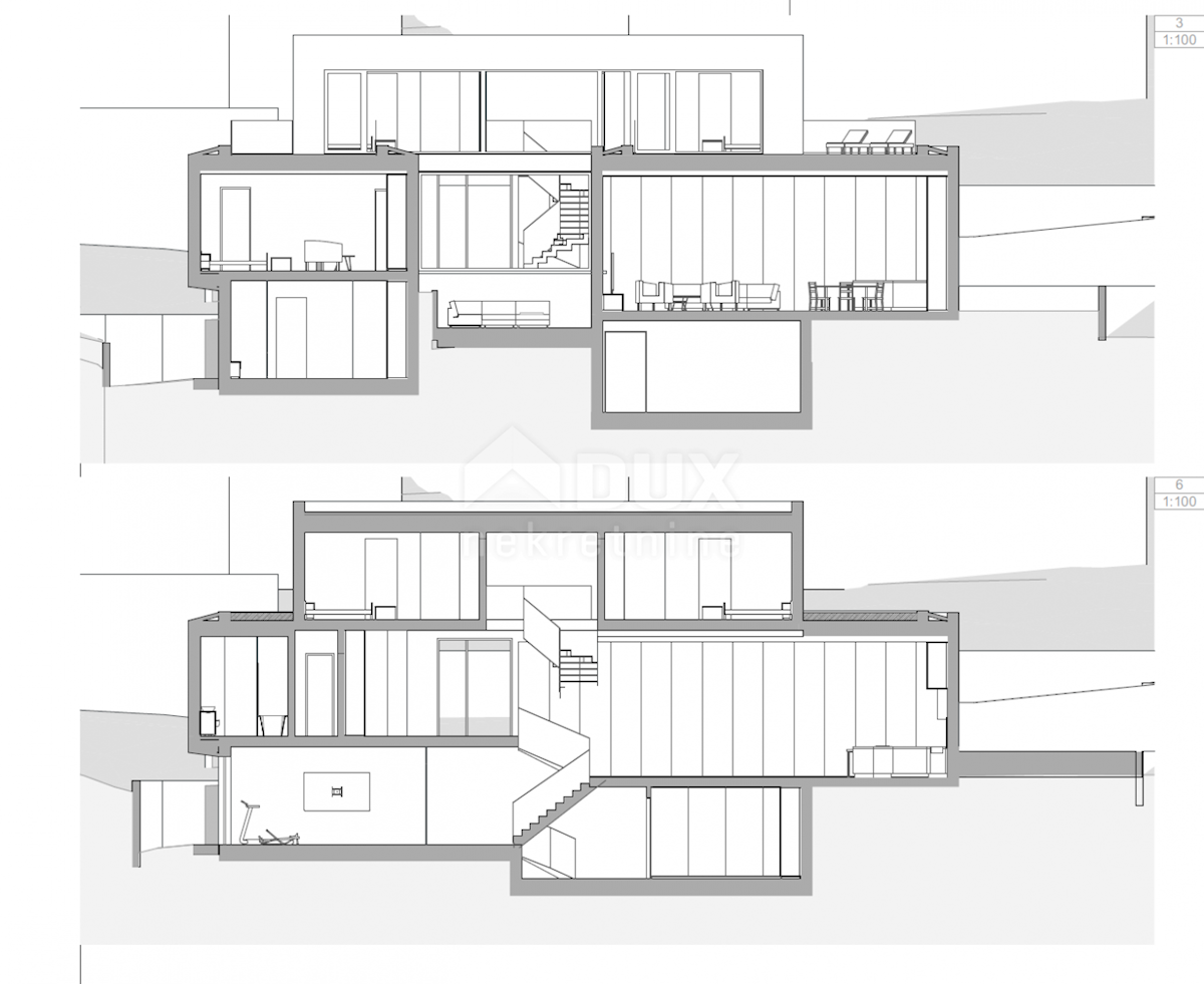 OPATIJA, CENTRO - terreno 921m2, nel centro di Opatija con permesso di costruzione per una villa con piscina, vista panoramica sul mare