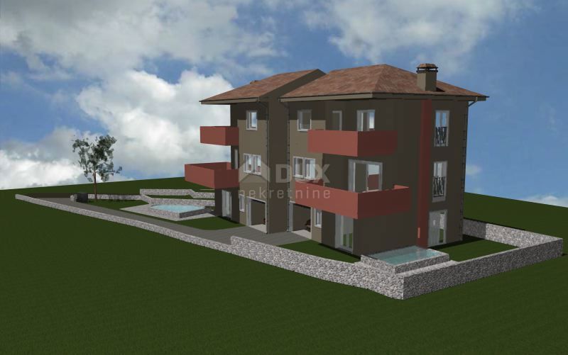 OPATIJA, IČIĆI, POLJANE - terreno edificabile 620m2 CON PERMESSO DI EDILIZIA e vista mare