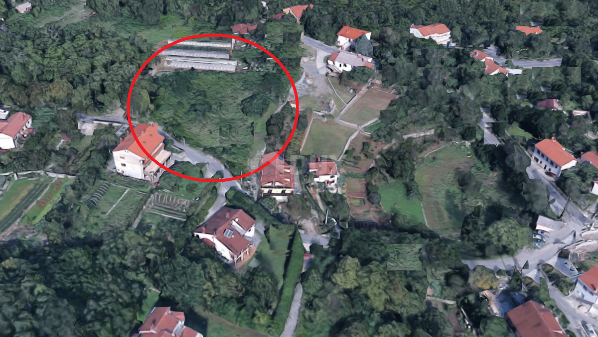 OPATIJA, IČIĆI, POLJANE - terreno edificabile 620m2 CON PERMESSO DI EDILIZIA e vista mare